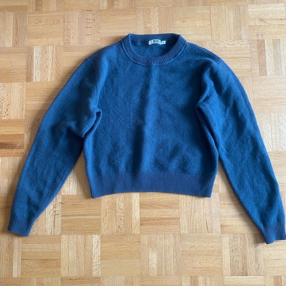 Uniqlo Blue Crew Neck Sweater
